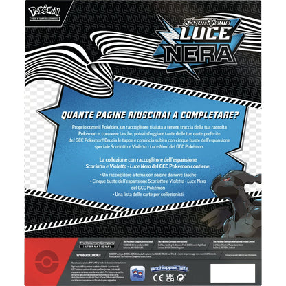 Pokemon Scarlatto & Violetto Luce Nera Collezione Con Raccoglitore